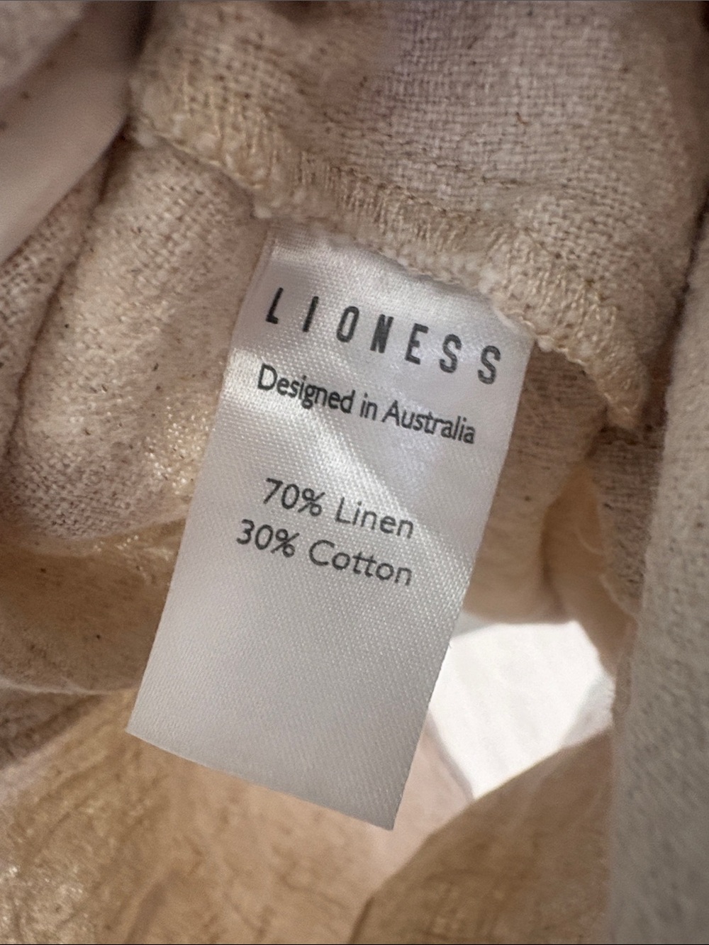 Lioness Lola Linen Mini Skirt in Cream - Picture 5 of 5